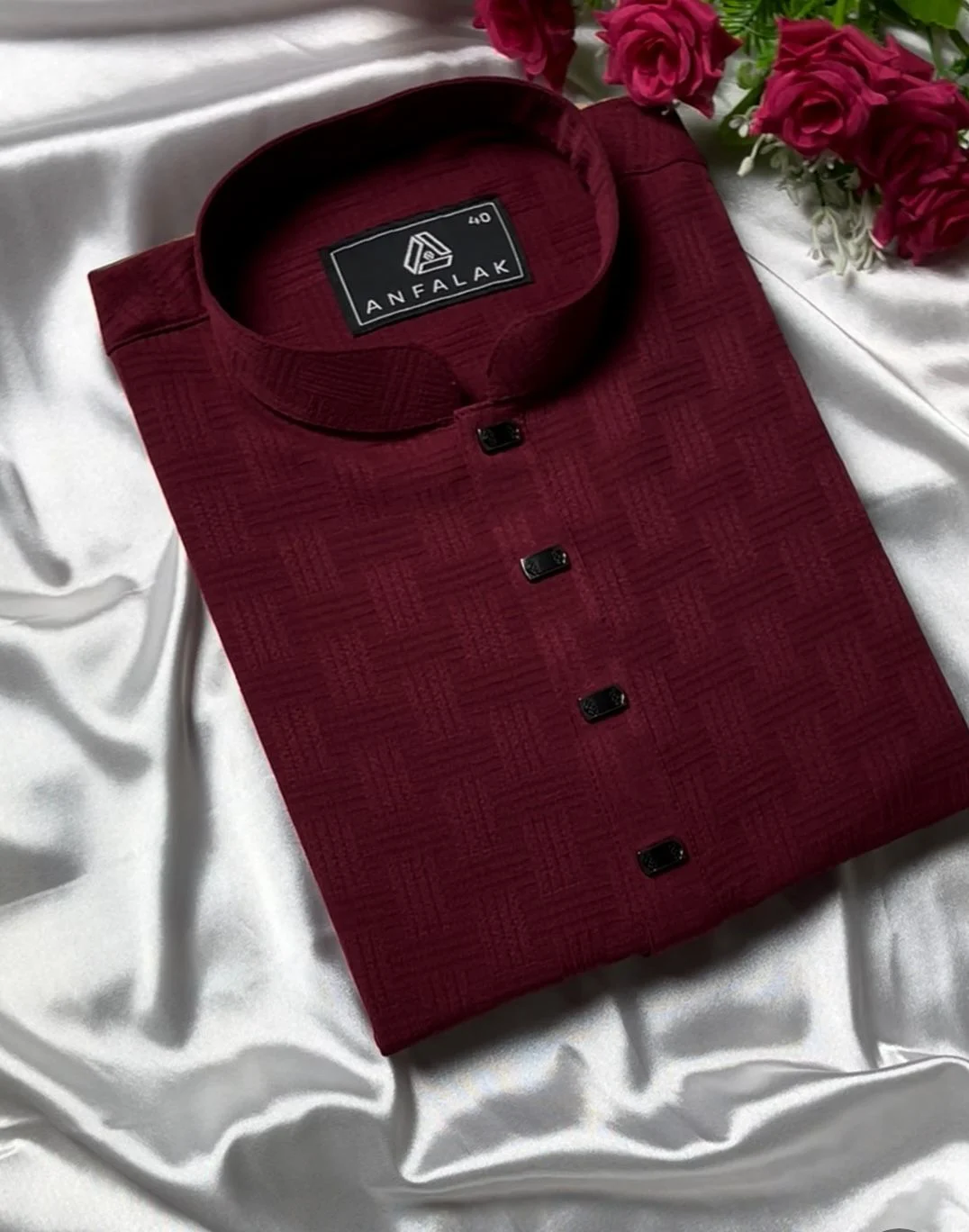 Chinese Popcorn Fabric Panjabi