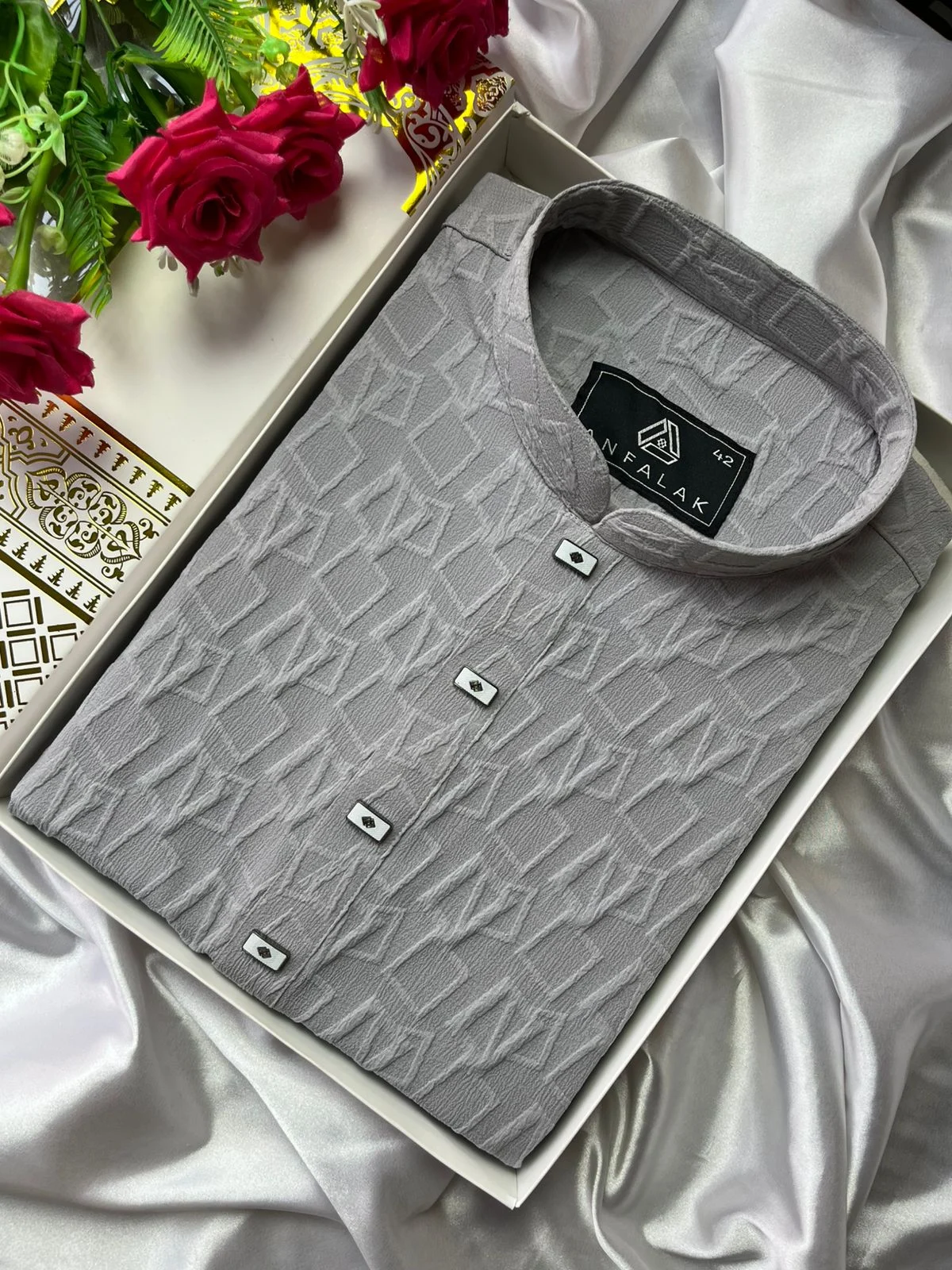 Premium Chinese Popcorn Fabric Panjabi