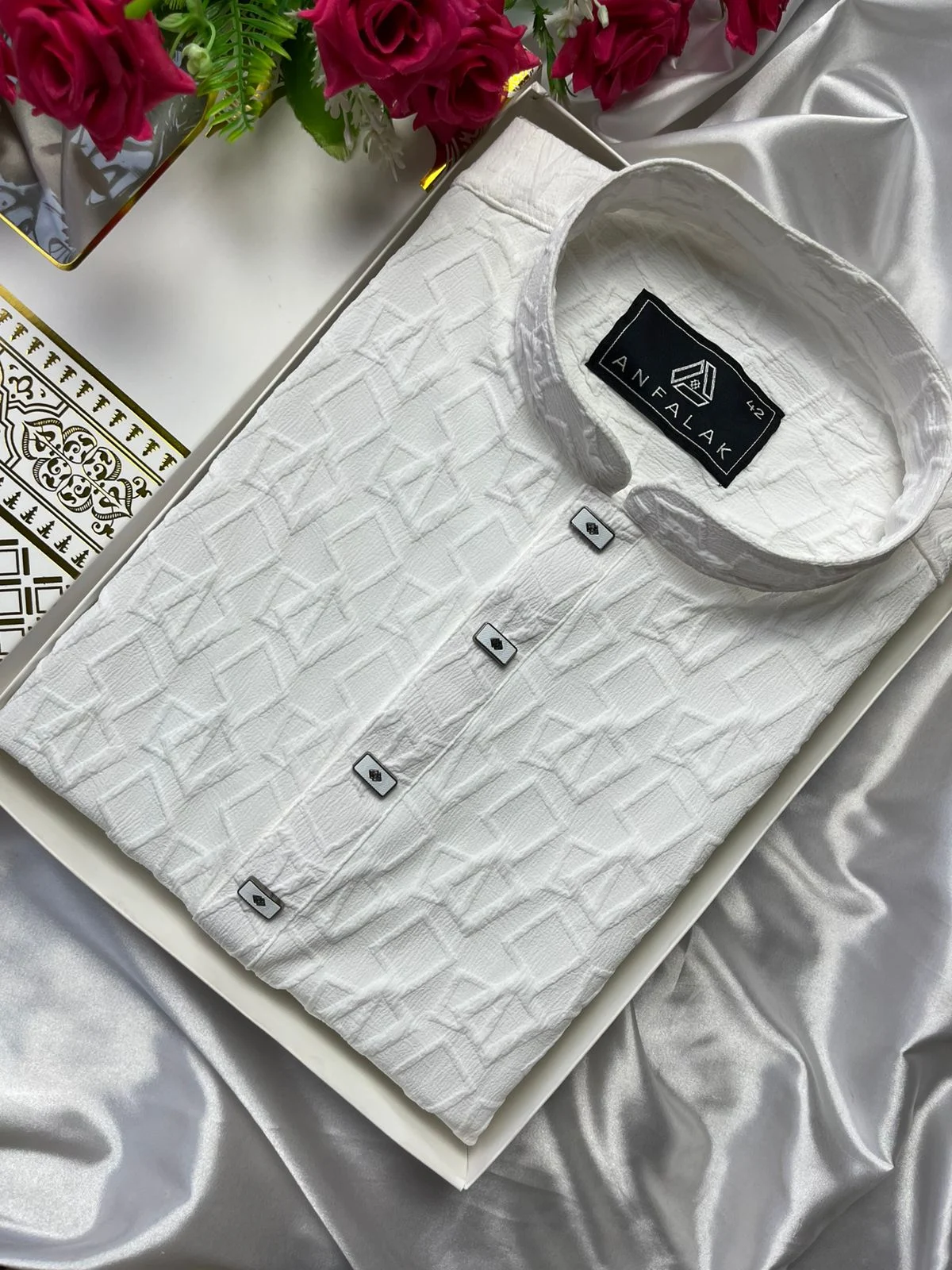 Premium Chinese Popcorn Fabric Panjabi