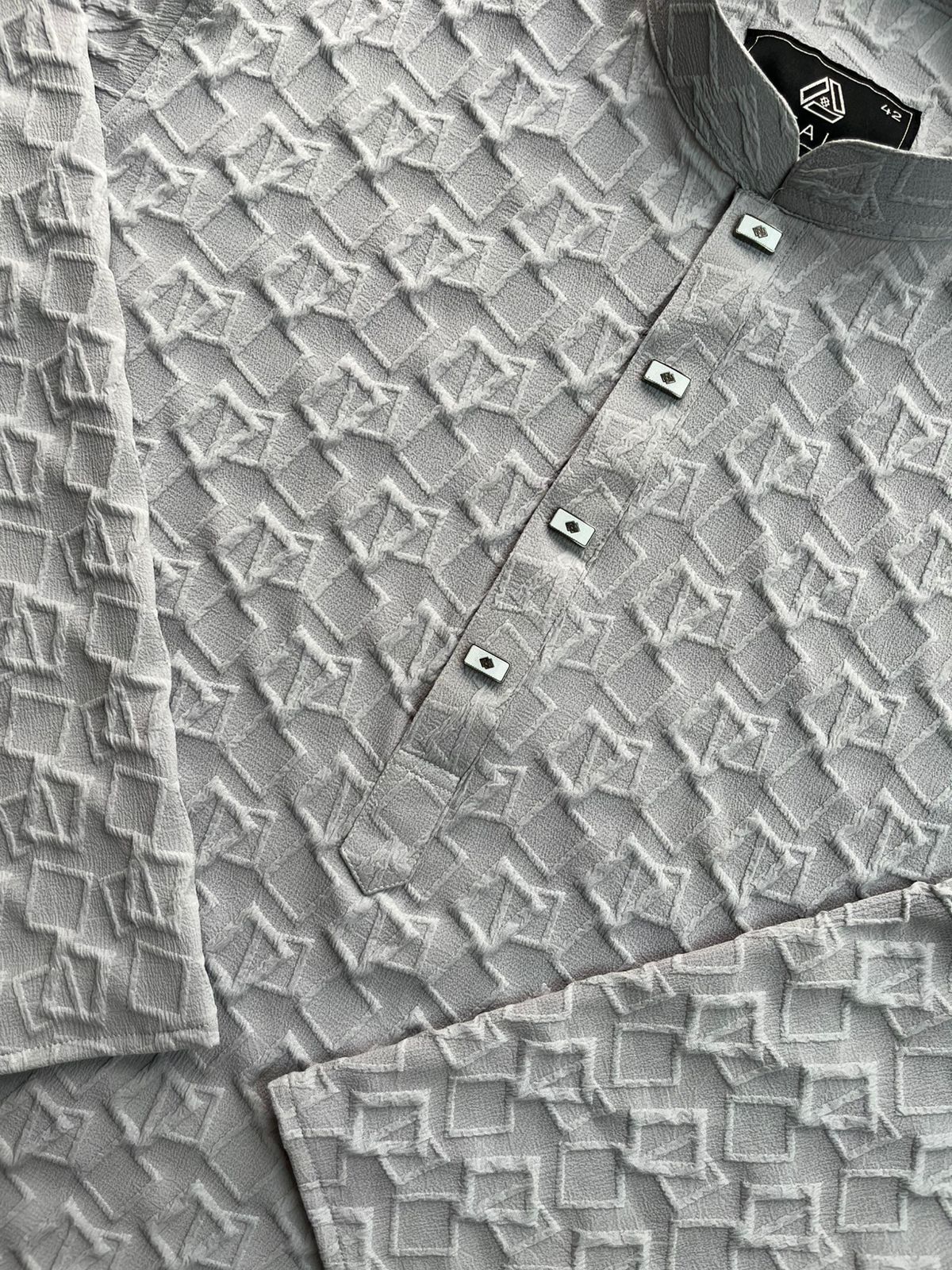 Premium Chinese Popcorn Fabric Panjabi - Image 3